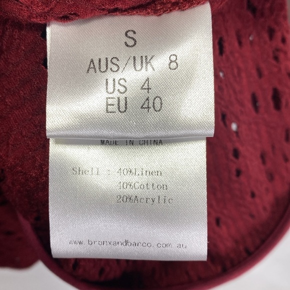 BRONX AND BANCO Mayan Maroon Maxi Dress NWT Sz S/4 - Picture 10 of 10